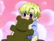 Baby Suoh with his Kuma-chan.