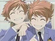 Hikaru and Karou smiling.