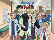 Kyoya having fun - like it or not.