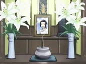 Kotoko's shrine in the Fujioka home.