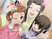 Kotoko with young Haruhi and friend in the DS game.