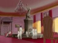 The court, minus one king, as Haruhi gets a history lesson.