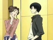 Kyoya charms a Lobelia teacher into demonstrating the tech-board.