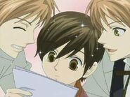 Tamaki Suoh hypothesizes that the twins spend more time with Haruhi than himself.