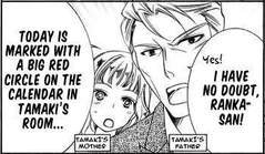 Anne-Sophie and Yuzuru in the manga, Volume 18 extras.