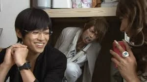 Tamaki growing mushrooms in the closet.