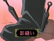 ...but Honey's shuriken have stitched him to the floor.