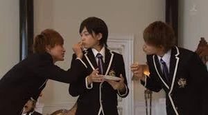 The twins love irking Tono by teasing Haruhi.
