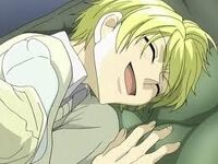 Tamaki chuckles as he and Kyoya make plans to start the Host Club.