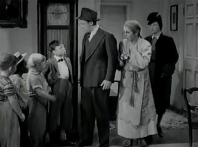 Porky, Buckwheat, Spanky, Alfalfa, John Switzer, Aunt Penelope, Martha Switzer