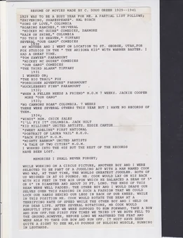 List of Movies Doug was in