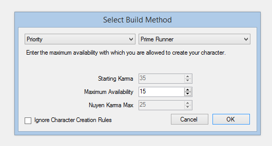 shadowrun character creation walkthrough