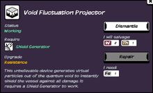 Void fluctuation projector