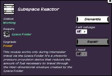 Subspace Reactor