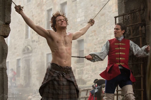 Jamie Fraser (Sam Heughan); Captain Black Jack Randall (Tobias Menzies)