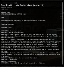 Scarfiotti Job Interview (excerpt)