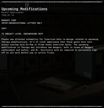 Upcoming Modifications