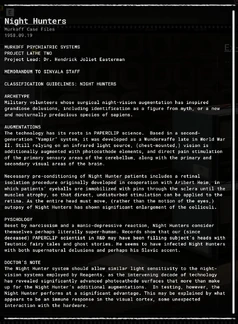 Night Hunters (evidence)