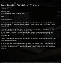 Experimental Population Transit