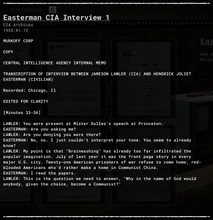 Easterman CIA Interview 1