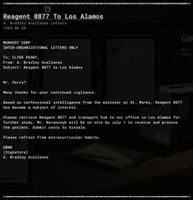 Reagent 0877 To Los Alamos