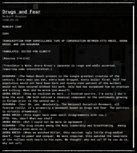 Drugs and Fear