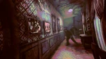 Mansion corridor while under the effects of psychosis (the Skinner Man can be seen violently twitching)