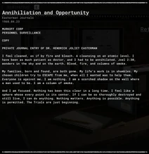 Annihiliation and Opportunity