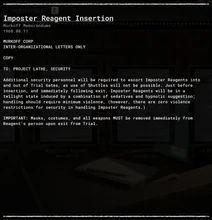 Imposter Reagent Insertion