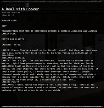 A Deal with Hoover