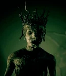 A close-up of Val's "true face".