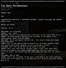 Too Many Pyromaniacs