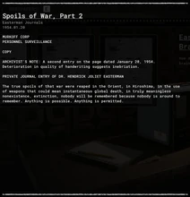 Spoils of War, Part 2