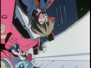 The cockpit illuminated during the Outlaw Star's tailspin in sub-ether space