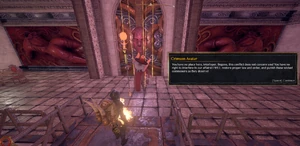 The player meets the Crimson Avatar.