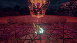 The Crimson Avatar's boss room.