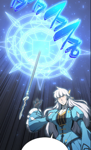 Isabel summoning the Raphael's Spear.