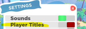 Player Titles Settings