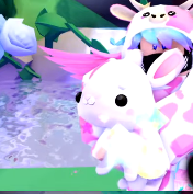 A Rainbow Shiny Rabbit.
