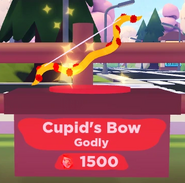 The Cupid's Bow in its pedestal.