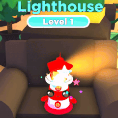 A Rainbow Shiny Lighthouse.