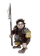 Concept Art of a Halfling Spearman.