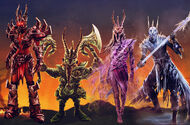 The Netherghuls: Inferna, Hakon, Malady and Cryos (the currently known candidates to the Overlord title).