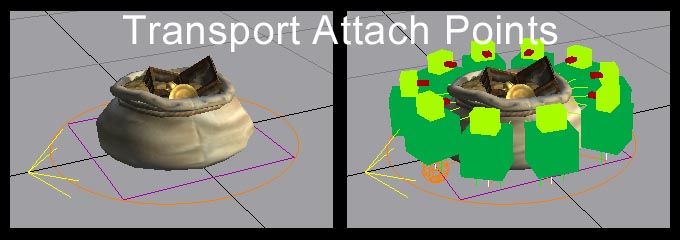 Designing the Transport Attach points.