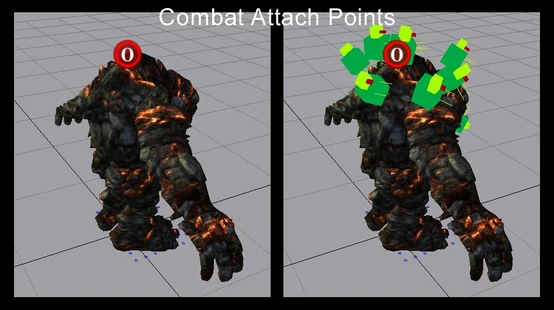 Designing the Combat Attach points.