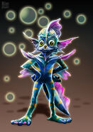 A "Cutified" Blue Minion concept art.