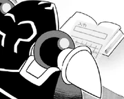 The book's input console