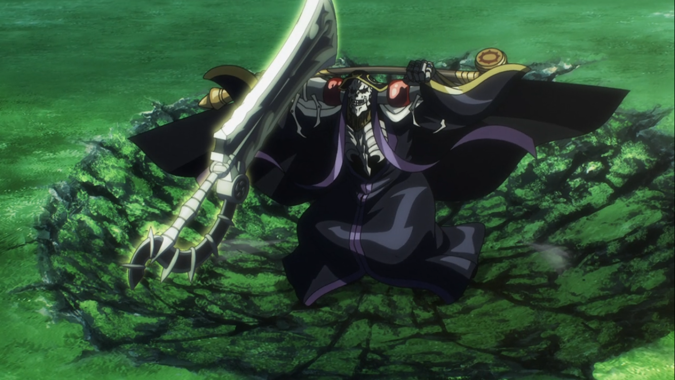 OVERLORD: AINZ DESAFIA O MAIS FORTE LORDE MARCIAL DE BAHARUTH! AINZ VS GO  GIN