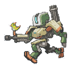 Overwatch Pixel, pixel art, doomfist, Overwatch, spray, sprite