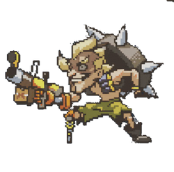 Overwatch Pixel, pixel art, doomfist, Overwatch, spray, sprite